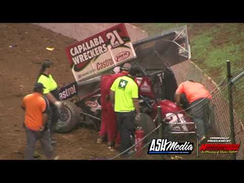 Sprintcars: Garry Brazier Rollover - Archerfield Speedway