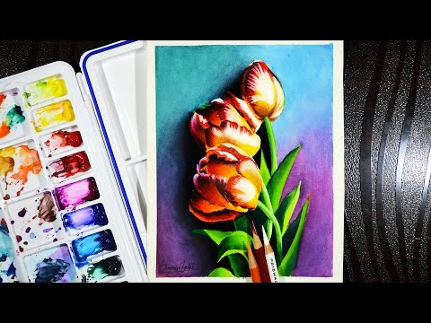 How to paint flowers with watercolor -- Some basic tips.
