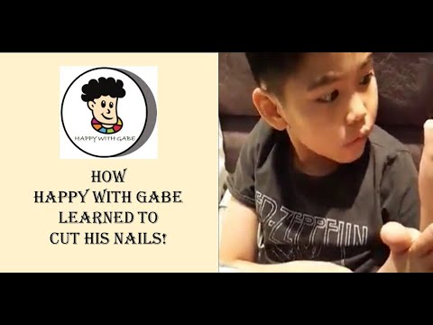 Good Job! Happy with Gabe learns how to cut his nails!