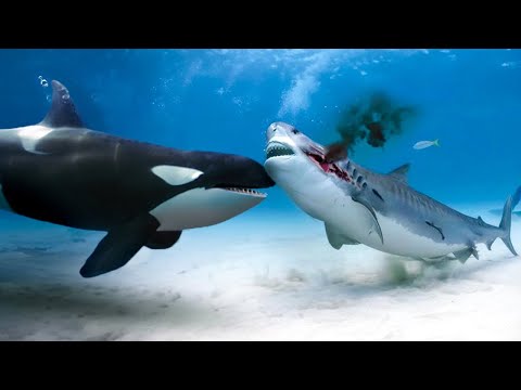 ORCA VS GREAT WHITE SHARK - Shark VS Killer Whale Real Fight - Blondi Foks