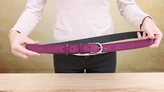 Чудовий замшевий жіночий ремінь 20801 Vintage фіолетовий