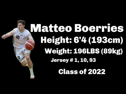 Matteo Boerries '22 (6'4,196LBS Combo Guard - Kickz IBAM/MTSV Schwabing) 2021-22 Season Highlights