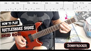 Skid Row - Rattlesnake Shake Guitar Lesson (TABS Included!)