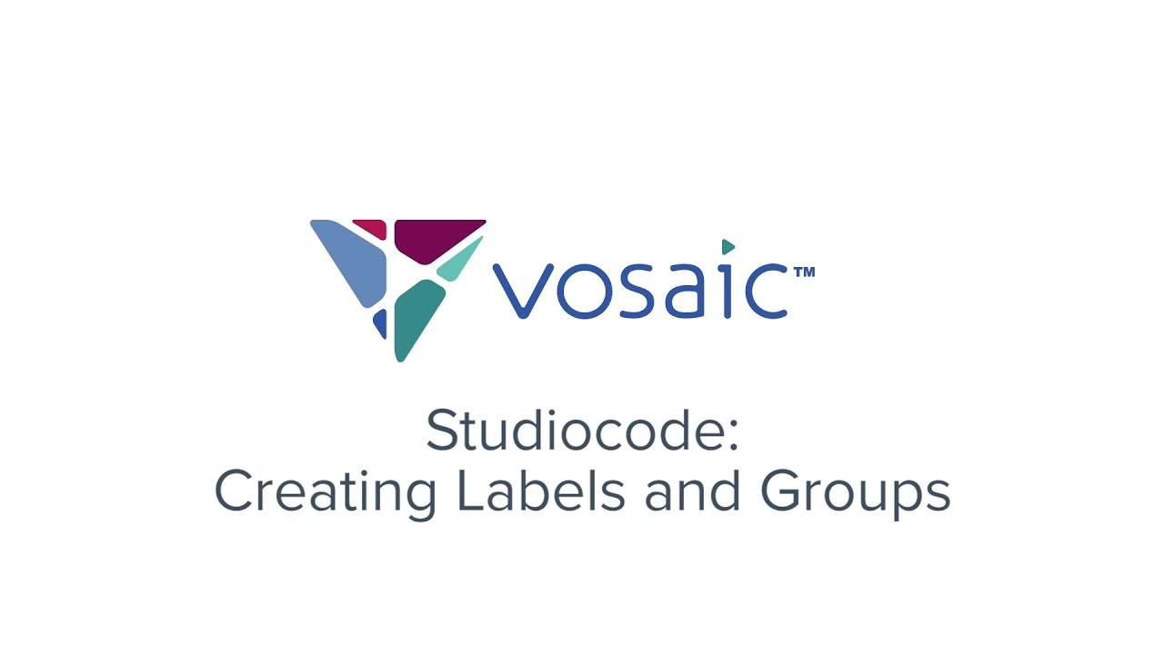 Studiocode Tutorials | 6.1 Labels & Groups - Creating Labels and Groups