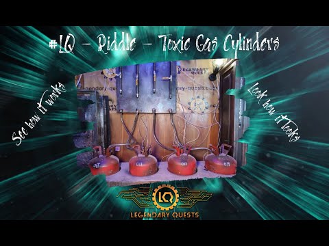 ⚙#LQ - Riddle - Toxic Gas Cylinders for Escape Room - See how it works Horror theme Saw Game