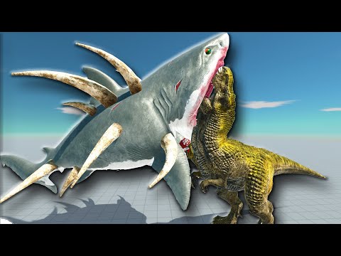 DEADLY SPIKE DEATH MATCH | MUTANT MEGALODON VS BIG UNITS - Animal Revolt Battle Simulator