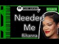 Needed Me (HIGHER +3) - Rihanna - Piano Karaoke Instrumental