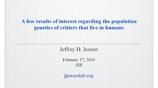 Jeffrey Jensen: The population genetics of adaptation