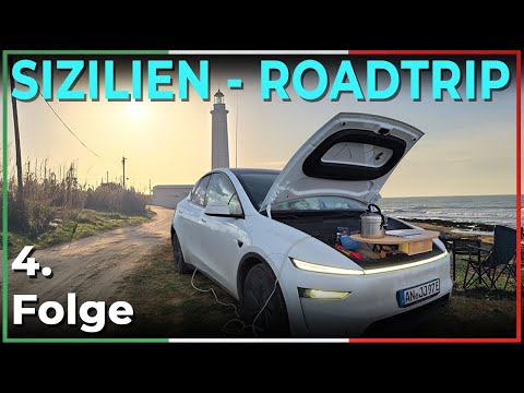 We're driving to the south coast of Sicily in the Model Y Juniper: Sicily Road Trip | Episode 4