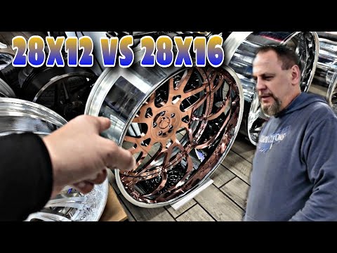 A comparison between a 28x12 & 28x16 wheel