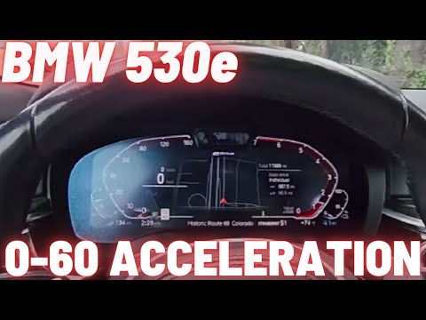 2022 BMW 530e 0-60 mph Sport Mode Acceleration + Quick interior tour