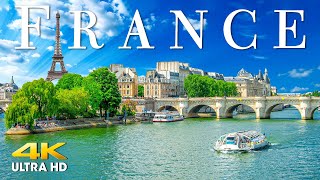 FLYING OVER FRANCE (4K UHD) Amazing Beautiful Nature Scenery with Relaxing Music | 4K VIDEO ULTRA HD