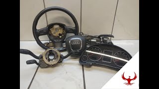 2006 (2001-2009) Audi B6/B7 A4 Steering Wheel, Instrument Cluster, Column Switch Removal