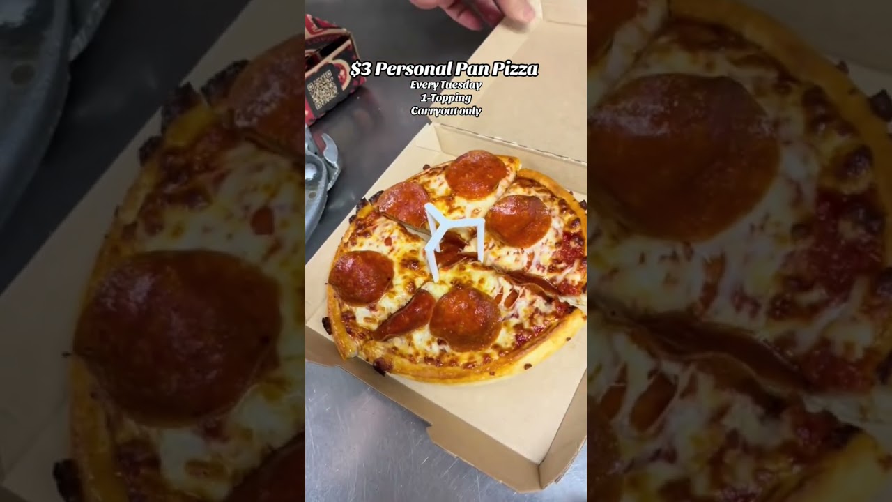 1-topping Personal Pan Pizza for $3! Order now at pizzahut.com 🍕#pizza #pizzahut #personal #pan