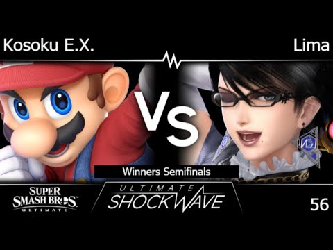 USW 56 -  Kosoku E.X. (Mario) vs Lima (Bayonetta) Winners Semifinals - SSBU