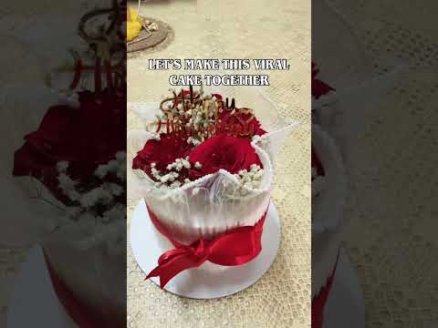 Beautiful AnniversaryCake#cake #reels #cakedecorating #cakedesign #viral #reelitfeelit #cakedesign