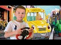 The Wheels On The Bus Bus Song CoCoKids Adam And Alice Nursery Rhymes Kids Songs