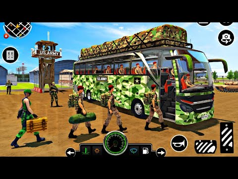 Army Soldier Bus Driving Simulator - Army Offroad Transport Duty Driver 3D - Android Gameplay