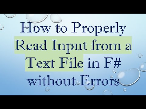 How to Properly Read Input from a Text File in F# without Errors