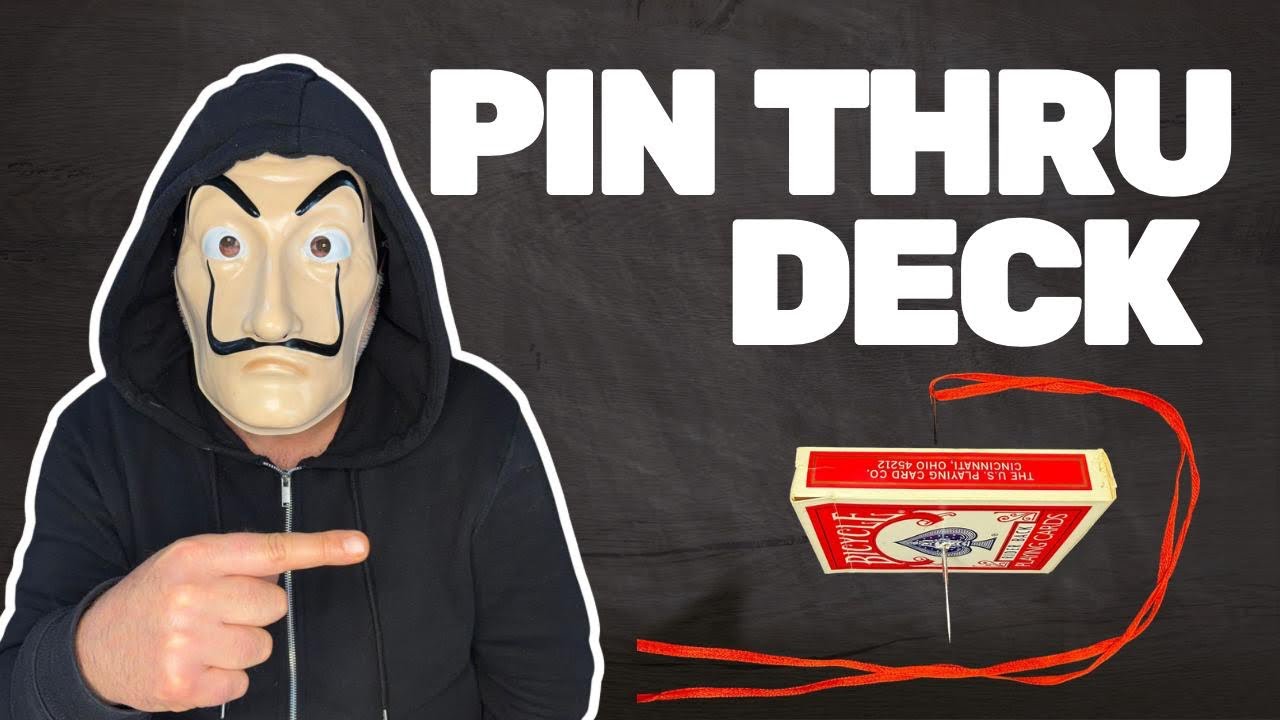 DIY Pin Thru Deck Gimmick: Visual Penetration Magic Trick Tutorial and Explanation