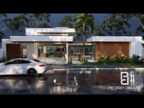 PROJETO LINDO E MODERNO, CASA MODELO EM L COM 3 SUITES, TERRENO 20 X 30 ( P - 118)