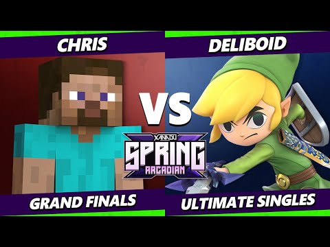Spring Arcadian GRAND FINALS - Chris (Steve) Vs. Deliboid [L] (Toon Link) Smash Ultimate - SSBU