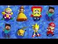 80 Characters Falling On Ice In Super Mario 64