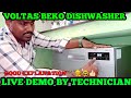 VOLTAS BEKO DISHWASHER DETAILED LIVE DEMO BY TECHNICIAN in Tamil.