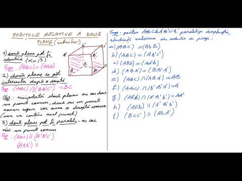 TEORIE EV NAT, 11  GEOME IN SPATIU, 5  POZITIILE RELATIVE A DOUĂ PLANE