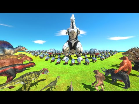 Defeat Robot Shin Godzilla - The King Of Steel Hippopotamus | Carnivore Dinosaurs VS Fantasy