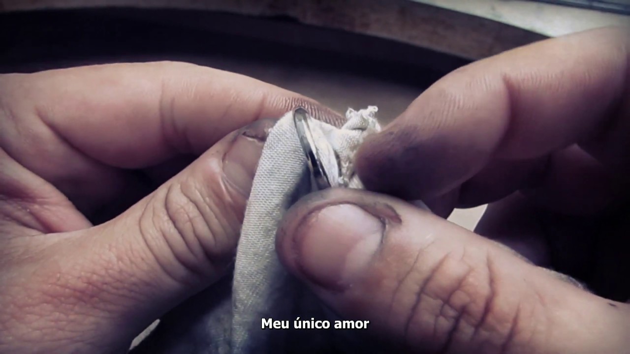 Aliança em ouro branco - feito a mão