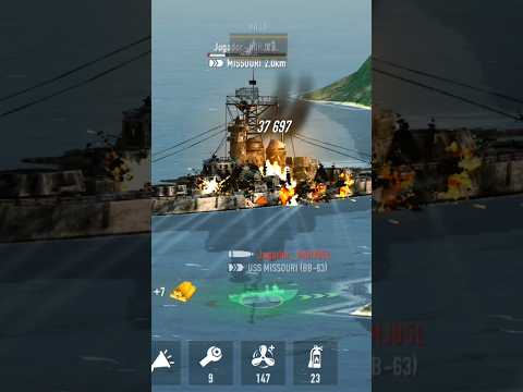 🔴 FS-SUPER ALSACE vs USS MISSOURI (BB-63) - BATTLE OF WARSHIPS #battleship #gaming