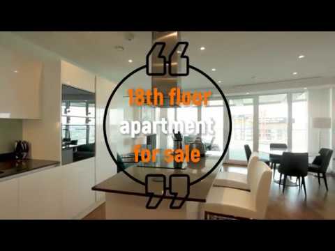 Walking tour of Arena Tower, 20 Limeharbour, London, E14. Sales