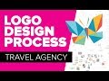 Logo Design Process Travel Agency Montage Travel