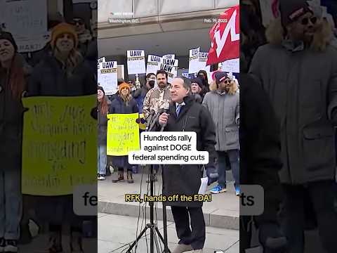 Hundreds rally against DOGE federal spending cuts