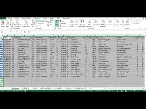 Using VBA Macro to select your horse racing selections in Excel