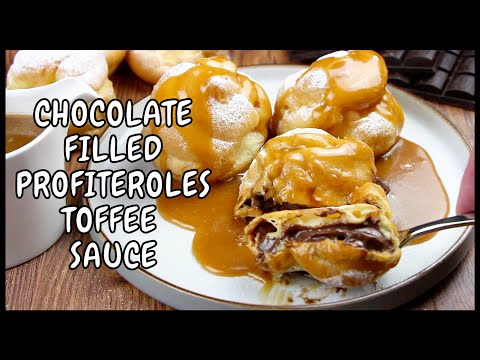 Chocolate Filled Profiteroles With Hot Toffee Sauce recipe