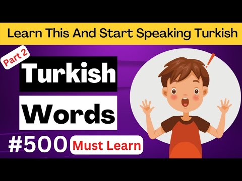 500 Turkish Words for Beginners - PART 2 | Learn Turkish Animated