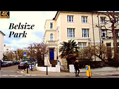 [4K]  London Walk - 🏘️  Grand Villas of Belsize Park   🎥