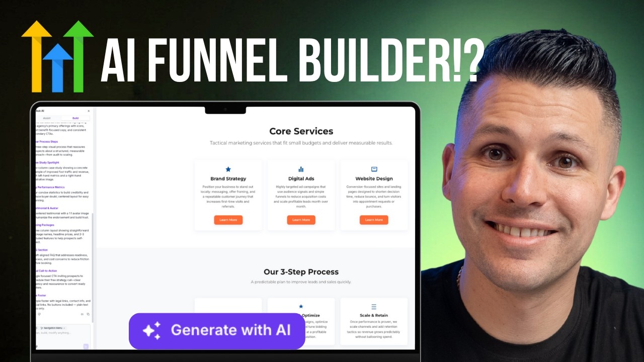 How to Use GoHighLevel’s NEW AI Funnel Builder (Step-by-Step Tutorial)