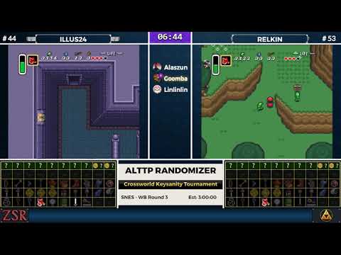 ALttPR Crossworld Keysanity Tournament: WB Round 3 - Illus vs. relkin