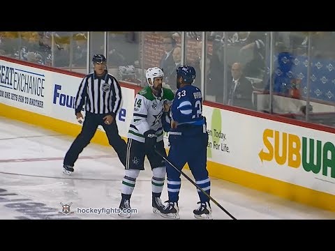 Jamie Benn vs Dustin Byfuglien Nov 2, 2017