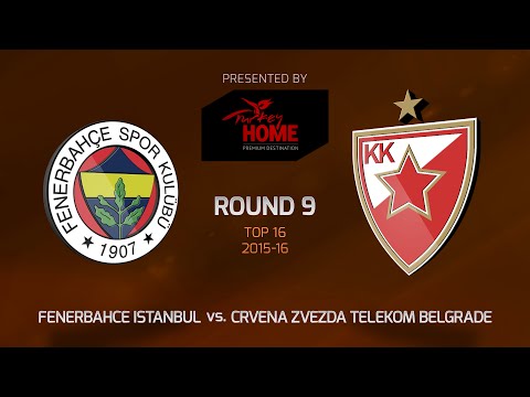 Highlights: Top 16, Round 9, Fenerbahce Istanbul 72-65 Crvena Zvezda