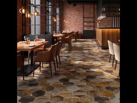 Carrelage sol hexagonal Lublin mix 23x27 cm