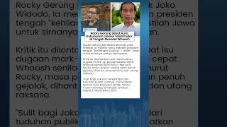 Rocky Gerung Ramal Aura Kekuasaan Jokowi Telah Pudar di Tengah Skandal Whoosh: Akan Penuh Gejolak