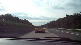 preview picture of video 'Opel Omega MV6 VS Ferrari 360 Spider Autobahn A61'