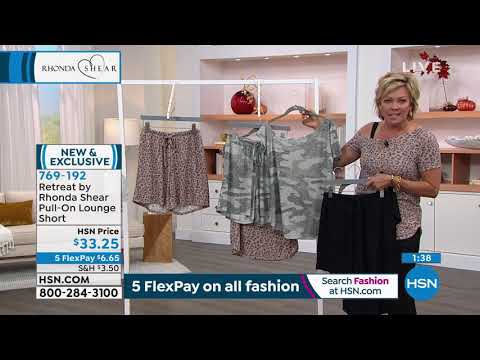 Retreat by Rhonda Shear PullOn Lounge Short