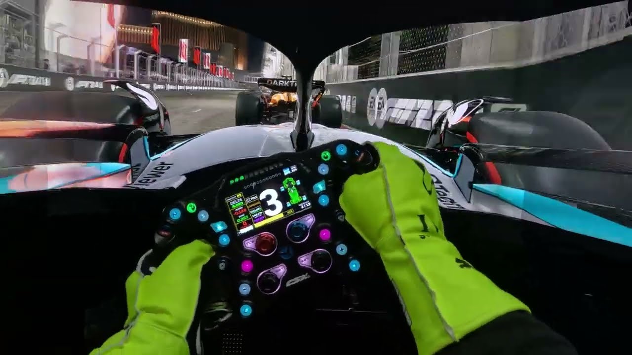 F1 24 - HYPER REALIST - OnBoard W15 Lewis Hamilton - Grand Prix de Las Vegas