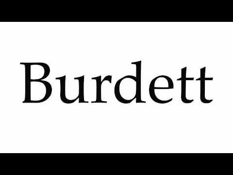 How to Pronounce Burdett
