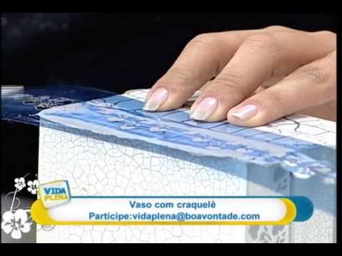 Artesanato - Vaso com craquelê